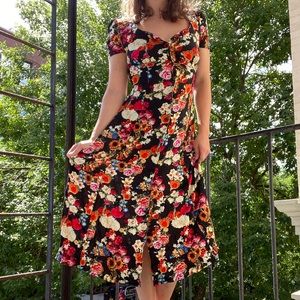 floral button down midi dress🌸